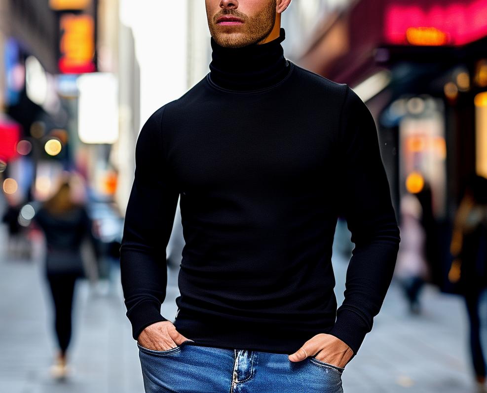 COMBO DE 3 PIEZAS JEANS TIPO AMERICANO+CAMIBUSO CUELLO TORTUGA+ CORREA CUERO