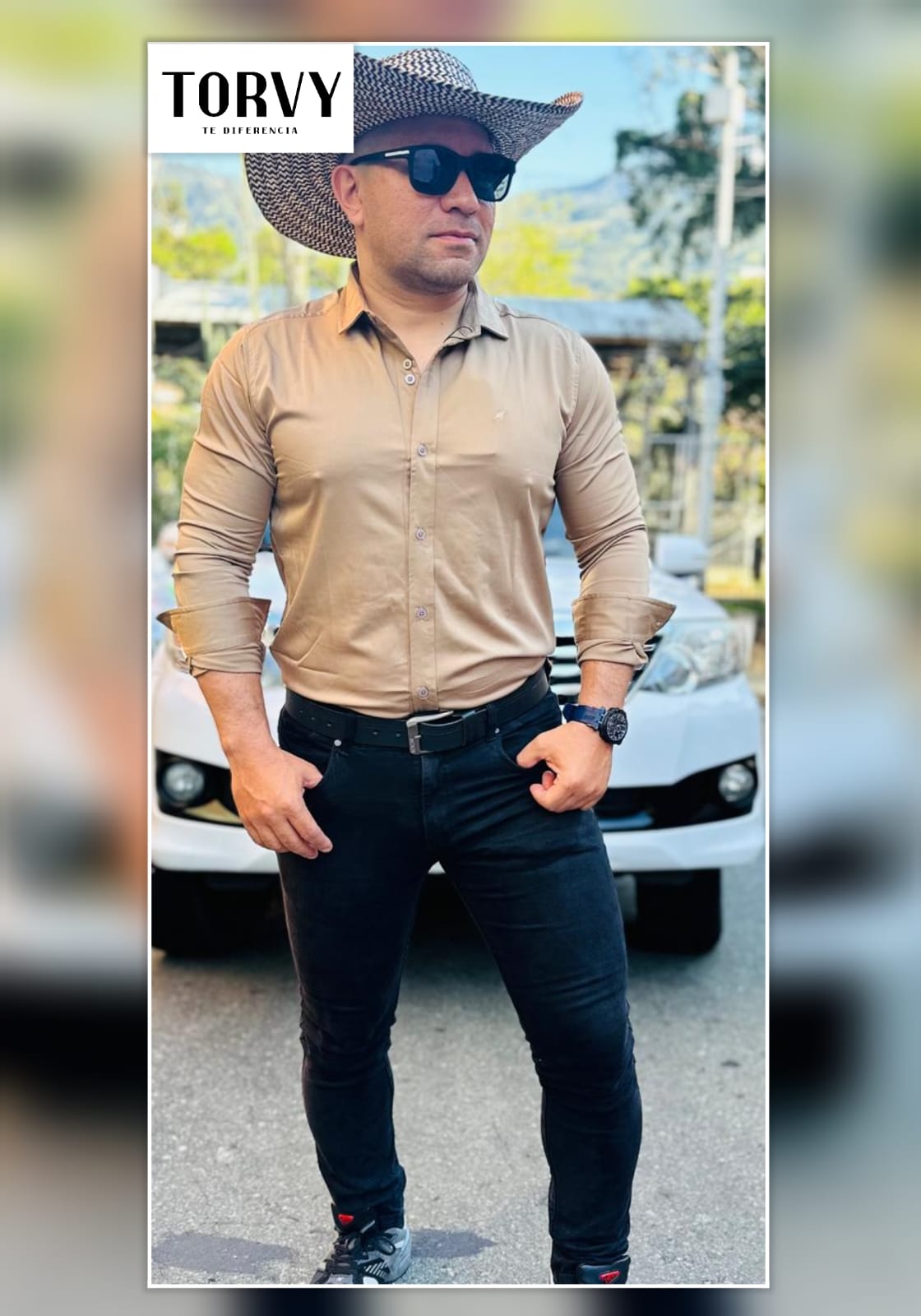 COMBO DE 3 PIEZAS CAMISA, PANTALON Y CORREA EN CUERO