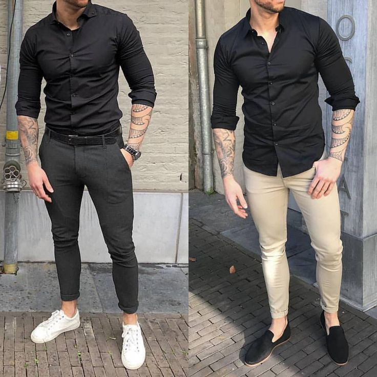 COMBO DE 3 PIEZAS CAMISA, PANTALON Y CORREA EN CUERO
