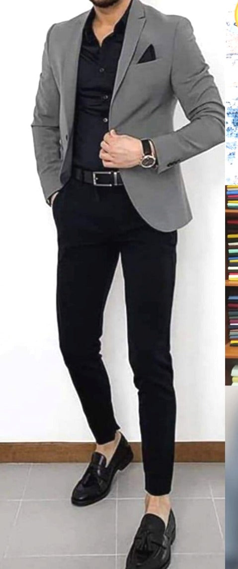 COMBO DE 4 PRENDAS CAMISA+PANTALON+BLEIZER+CORREA CUERO