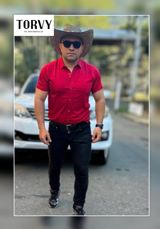 COMBO DE 3 CAMISA+JEANS+CORREA CUERO