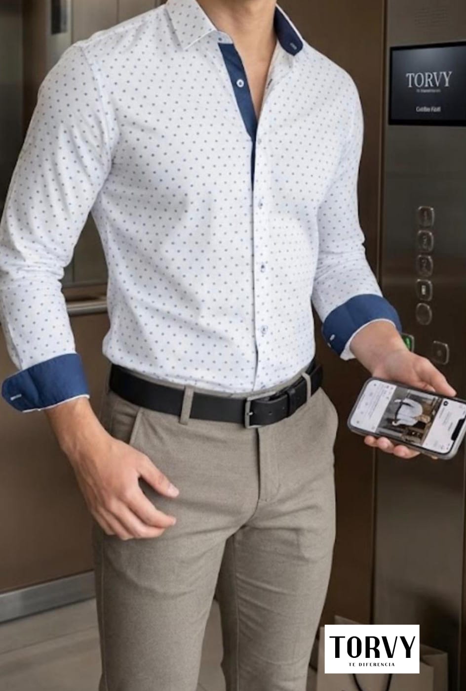 COMBO DE 3 PIEZAS CAMISA, PANTALON Y CORREA EN CUERO