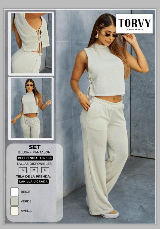 CONJUNTO DE PANTALON Y BLUSA
