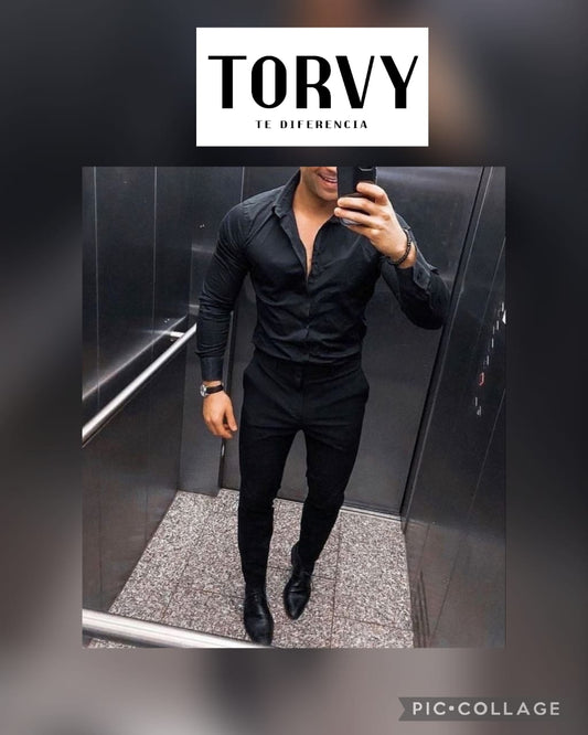 COMBO DE 3 PIEZAS CAMISA, PANTALON Y CORREA EN CUERO