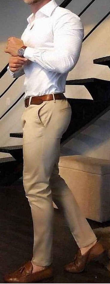 COMBO DE 3 PIEZAS CAMISA, PANTALON Y CORREA EN CUERO