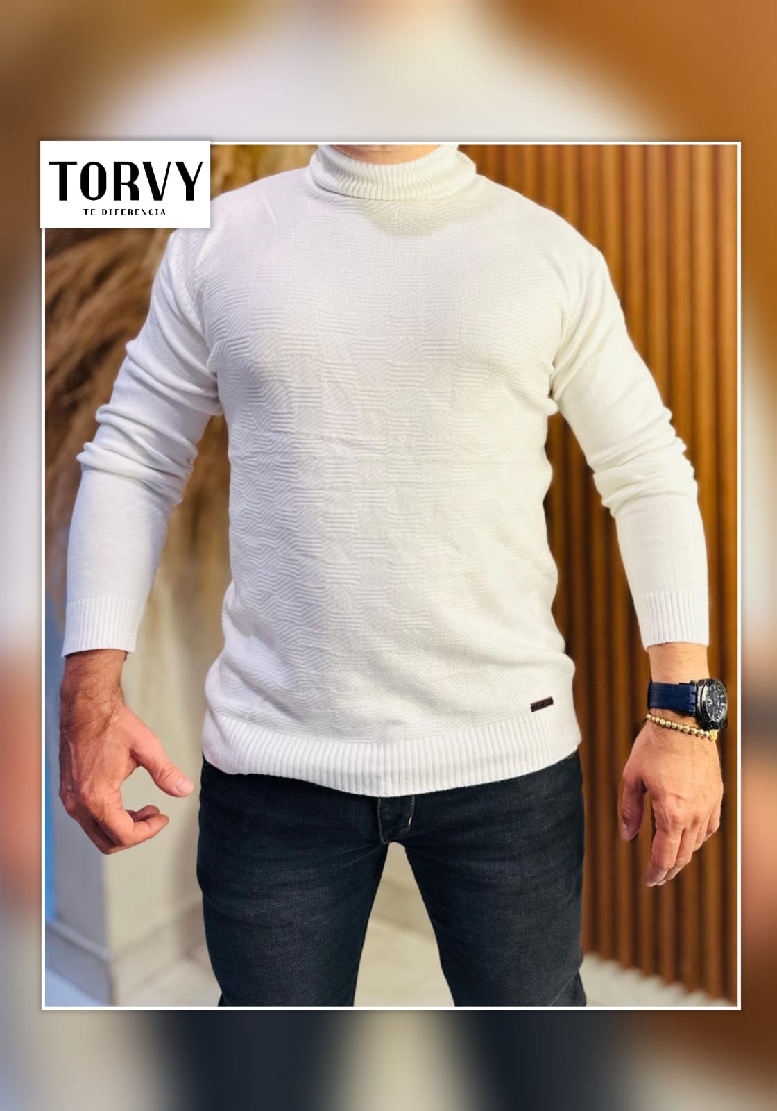 COMBO DE 3 PIEZAS JEANS TIPO AMERICANO+CAMIBUSO CUELLO TORTUGA+ CORREA CUERO