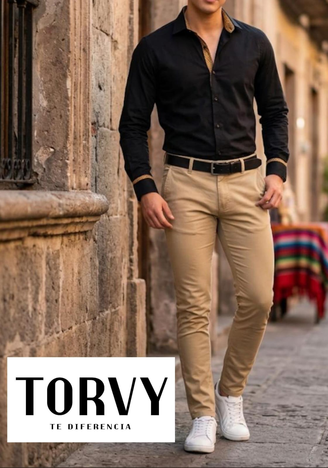 COMBO DE 3 PIEZAS CAMISA, PANTALON Y CORREA EN CUERO