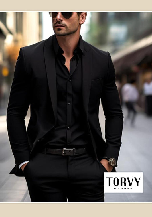 COMBO DE 4 PRENDAS CAMISA+PANTALON+BLEIZER+CORREA CUERO
